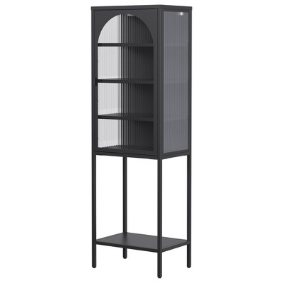 NicBex Bookshelf with Cabinet & Metal Frame Bookcases for Living Room Home Office