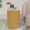 LeisureMod 14” Wide Round Side Table in Fiberstone End Table with Tapered Base, No Assembly for Indoor and Outdoor Use Ramble Collection - 4 of 4
