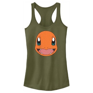 Juniors Womens Pokemon Charmander Smile Racerback Tank Top - 1 of 4