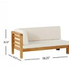 NicBex 4-Piece Sectional Couch with Coffee Table, V-Shaped Outdoor Patio Sofa Set, Acacia Wood Outdoor Sofa Set with Cushions - 2 of 4