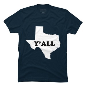 Men's Design By Humans Texas Y'all By spookydooky T-Shirt - 1 of 4