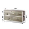 Fabric Dresser for Bedroom, Wide 5-Drawer Chest of Drawers with Storage Organizer Unit - 3 of 4