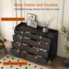 PAGED Dresser Chest of Drawers Wooden Storage Cabinet with 4 Doors and 2 Drawers for Bedroom - 2 of 4