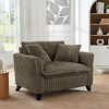 Wooakway Grey Lazy Sofa Chair 33" x 47" Comfortable Single Person Armrest Lounge Chair for Living Room Bedroom - 2 of 4