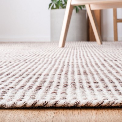 Ivory Tufted Handmade Wool 8' x 10' Rectangular Rug