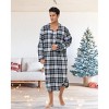 ADR Men's Nightshirt, Soft Cotton Flannel Men's Sleep Shirt, Long Henley Night Shirt Pajama - 2 of 4