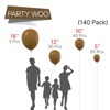 PartyWoo Balloons Brown Boho Neutral Coffee Dark 18 12 10 5 Inch 140 pcs - 2 of 4