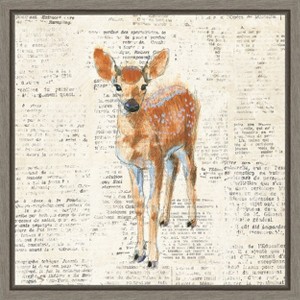 Amanti Art Into the Woods III no Border (Deer) by Emily Adams Canvas Wall Art Print Framed 16-in. x 16-in. - 1 of 4