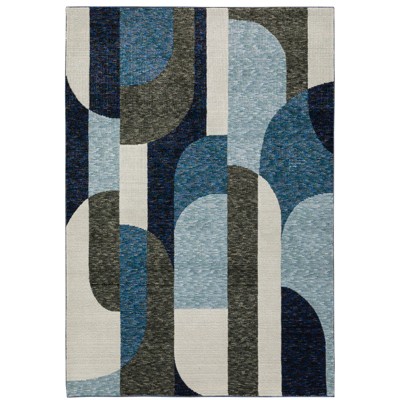 Oriental Weavers Strada STR03 Blue/ Grey Indoor Area Rug - 3'3" x 5'2"