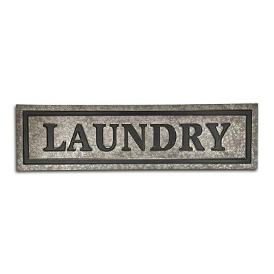 Cheung's Arabella Wall Sign - Galvanized - Laundry