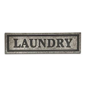 Cheung's Arabella Wall Sign - Galvanized - Laundry - 1 of 4