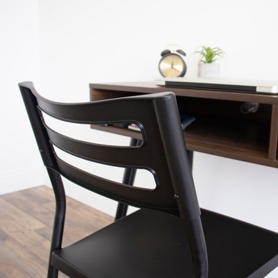 Humble Crew Black Metal Armless Desk Chair
