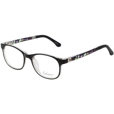 NY Eye Enhance Kids Reading Glasses Glossy Matte Black/Crystal Clear EN4119 46mm