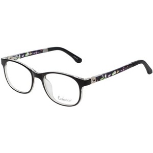 NY Eye Enhance Kids Reading Glasses Glossy Matte Black/Crystal Clear EN4119 46mm - 1 of 4