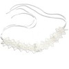 SOHI Women's White Floral Choker Necklace - 2 of 4