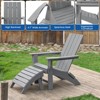 GARPROVM Upgraded Folding HDPE Adirondack Chair with Ottoman Weather-Resistant For Outdoor - 4 of 4
