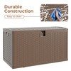 120 Gallon Outdoor Storage Box, Large Waterproof Patio Storage Cabinet with Lid and Handles, Plastic Storage Bench for Yard, Garden, Swimming Pool - 4 of 4