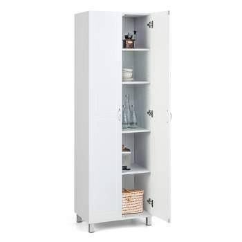 Costway 73.5''Double Door Tall Pantry Cabinet Freestanding Versatile Storage Organizer