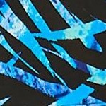 blue painterly leaves