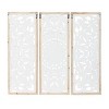 Set of 3 Wood Floral Intricately Carved Wall Decors with Mandala Design White - Olivia & May - 4 of 4