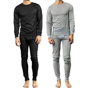 Galaxy By Harvic Men's 4-Piece Lightweight Thermal Set Of Both A Thermal Top And Bottom (2-Full Sets) - 1 of 3