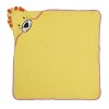 Everyday Kids Hooded Bath Towel for Boys & Girls – 3D Yellow Lion with Mane, Soft Terry Cloth, Absorbent, Gender-Neutral Baby Bath Essential - 2 of 4