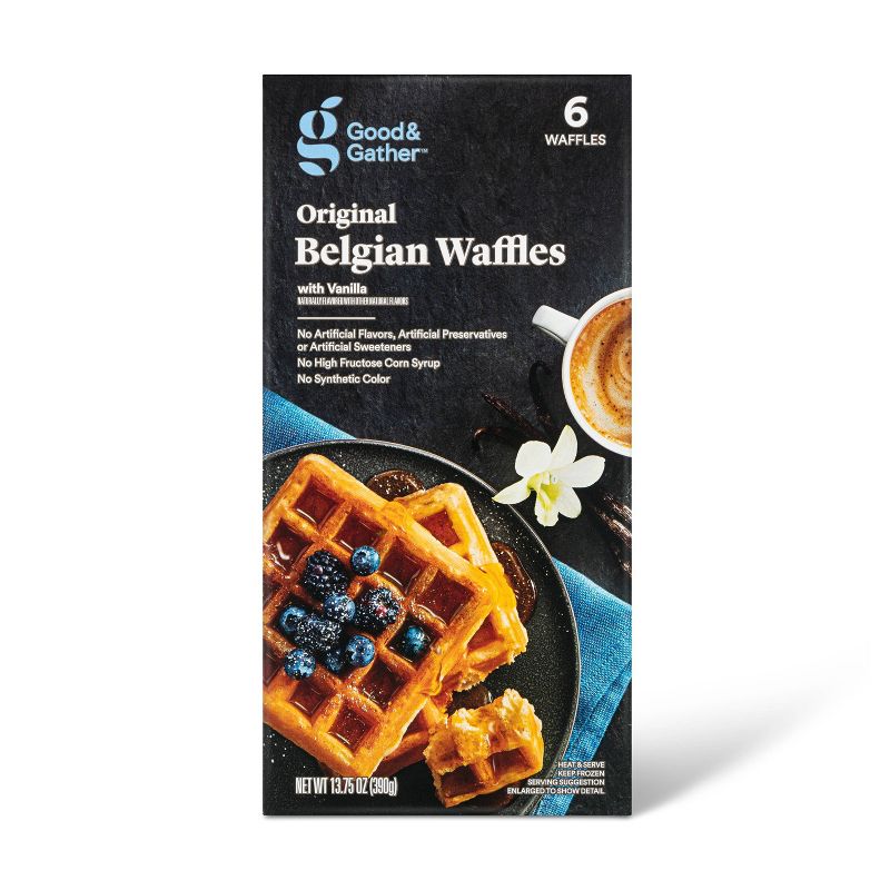 Original Belgium Style Frozen Vanilla Waffle - 6ct - Good &#38; Gather&#8482;, 1 of 5