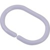 Evideco French Home Goods Colored Plastic Shower Curtain Rings - Set of 12 - 2 of 4