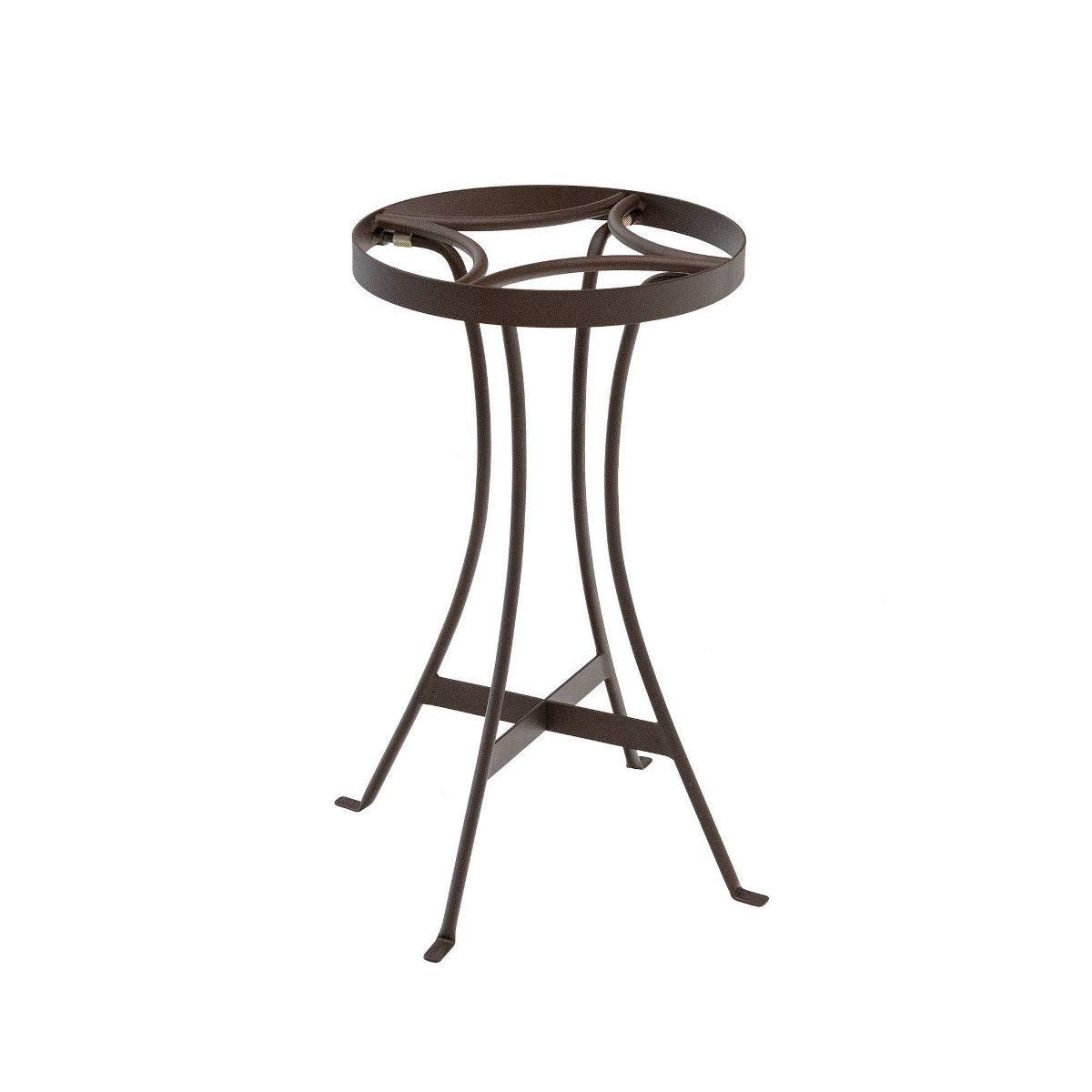 ACHLA Designs Roman Bronze Wrought Iron Outdoor Planter Stand Black 10.5"x10.5"x18.75"