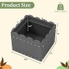 Angel Sar 2 Pack Square Planter Box, Outdoor Indoor Plant Pots with Drainage Gaps, HDPE Weatherproof Garden Box - 3 of 4