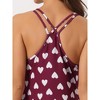 cheibear Women's Sleeveless Racer Back Full Slip Camisole Midi Nightgowns - 4 of 4