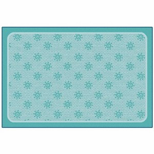 Carpets for Kids KIDSValue Sunshine Flowers Value Classroom Rug, Rectangle, Blue - 1 of 4