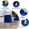 DYHOME Modern Dining Chairs Set of 2, Mid Century Dining Chairs with 5.12” Cushions, Velvet Upholstered Dining Chairs with Back Pull Rod - 4 of 4