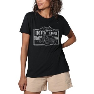 Women's Yellowstone Ride For The Brand Dark Loose T-Shirt Black - 1 of 4