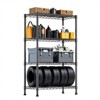 ORRD 1250 lbs Steel 4-Tier Heavy Duty Utility Shelving Unit Chrome Wire Rack Organizer for Home/Kitchen/Office - 3 of 4