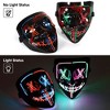 Garvee 2Pack Light up Mask LED Mask-Scary Masks, Glow Neon Mask Costume Mask with 3 Lighting Modes - 3 of 4