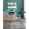 Velvet Bar Stools Set of 2 with Adjustable Height, 360¡ã Swivel, Chrome Footrest and Legs for Kitchen, Dining, or Bar - 4 of 4