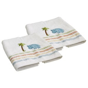 Saturday Knight Limited Safari Hippo 100 Cotton Bath Towel Bath Towel Set of 2 - 1 of 1