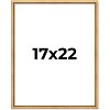PosterPalooza | Classic Modern Gold Picture Frame - UV Acrylic, Foam Board Backing, Hanging Hardware - 2 of 4
