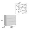 NicBex 3 Drawers Dresser for Bedroom,Simple Style Wooden Dresser with Free Handle,Dressers for Kids Room,Living Room,Entry and Hallway,White - 3 of 4