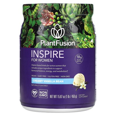 PlantFusion Inspire for Women, Creamy Vanilla Bean, 1 lbs (450 g)