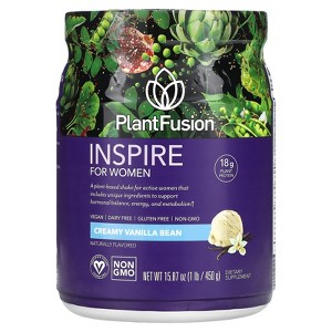 PlantFusion Inspire for Women, Creamy Vanilla Bean, 1 lbs (450 g) - 1 of 2