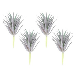 Unique Bargains Small Unpotted Realistic Textured Decoration Artificial Succulent Plants - 1 of 4