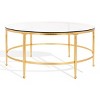 Edmund Cocktail Coffee Table - Gold/Glass - Safavieh - 4 of 4