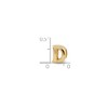 Black Bow Jewelry Letter D Bead Charm in 14k Yellow Gold Plated Sterling Silver - 3 of 4