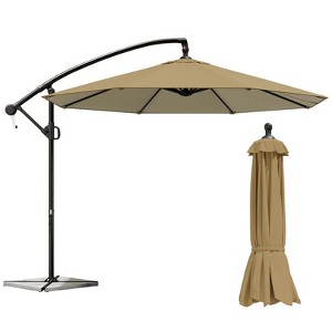 Maggift 9.5ft Large Patio Umbrella, Umbrella Outdoor Patio with Stand, Patio Table Umbrella, Market Umbrella for Pool Lawn Garden, Brown 181.1" - 1 of 4