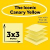 Post-it 5pk 3" x 3"Sticky Notes, 100 sheets/Pad - Canary Yellow - 2 of 4