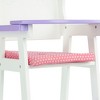 Olivia's Little World Wooden Baby Doll High Chair with Cushion, White/Purple - 4 of 4