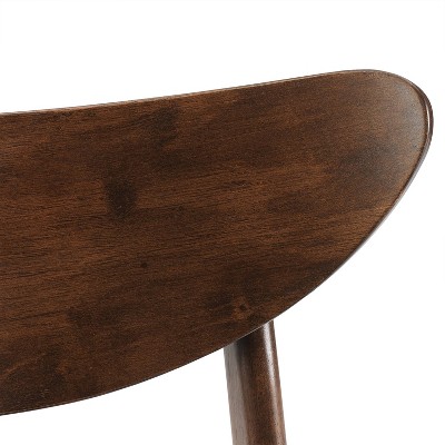 Landon Mahogany Upholstered Mid-Century Modern Side Chair Set