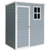 Outdoor Storage Shed 5ft x 3ft, Waterproof UV Protection Storage House Garden Resin Shed With Lockable Door For Garden Backyard Patio Lawn - 4 of 4